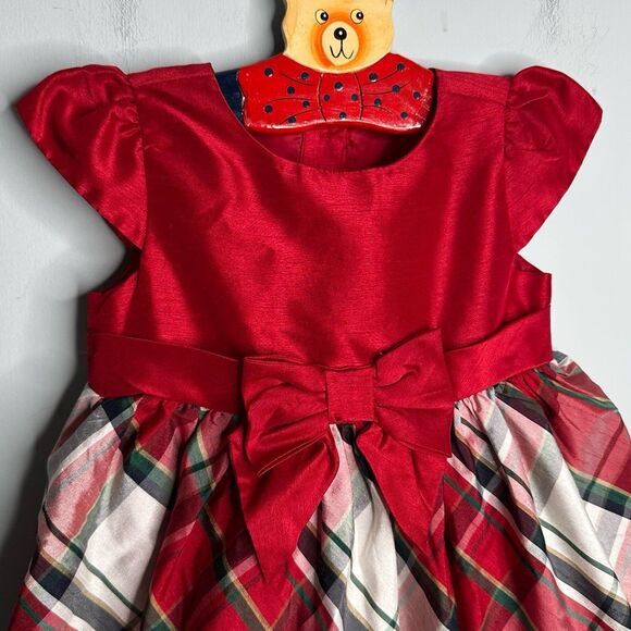 Gymboree Holiday Christmas Dress Red Short Sleeve Top Plaid Skirt Bottom Size 2T - Picture 3 of 7